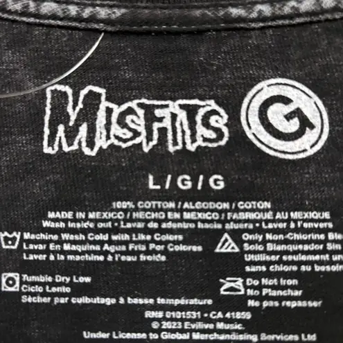 The Misfits The Crimson Ghost Punk Rock Band Mineral Wash T-Shirt Size Large