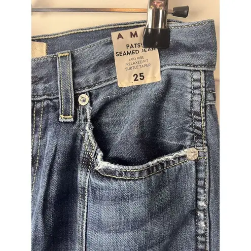 NWT AMO Patsy Seamed Jeans in Enchanted Wash Size 25 Baggy Relaxed Blue