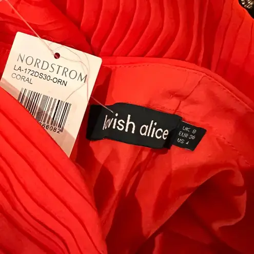 Lavish Lice FINAL PRICE NWT LAVISH ALICE Pleated Pleat Chiffon Sweetheart Mini Dress