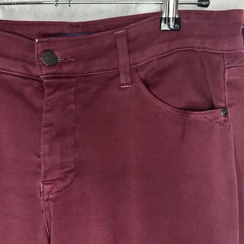 NYDJ Legging Jeans Women's 6 Burgundy Red Straight Jegging Stretch Soft USA