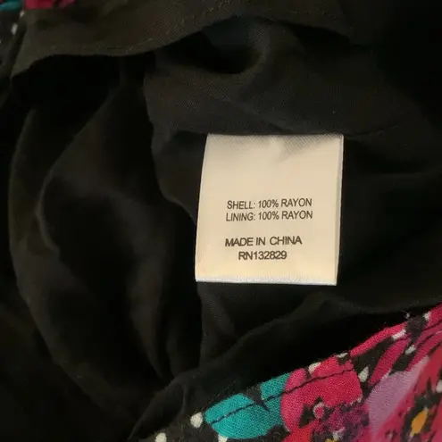 Majorelle Revolve Neon Floral Polka Dot Sunset Romper Long Sleeve Medium Cutout