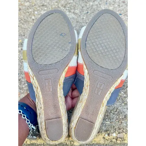 Aerosoles Flight Deck Wedge Sandals Fabric Upper Size 8M Colorful