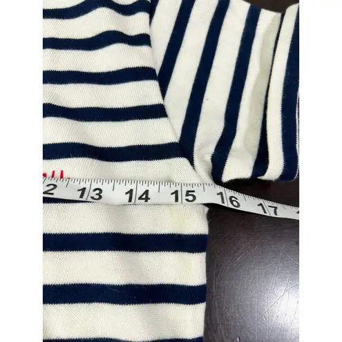 Maison Labiche Paris Striped Tee "the cru" Small Embroidered Cotton French Style White