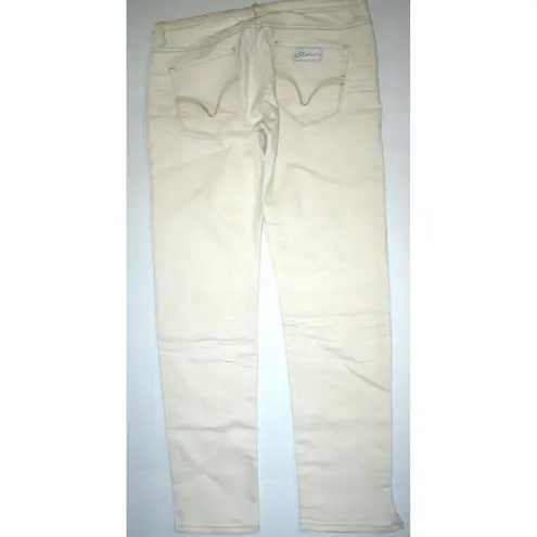 Womens New NWT JFour Beige Jeans Italy Designer Logo Khaki Pants 30 X 29 Slim Tan