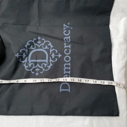 Democracy Black Canvas Cotton Tote Bag