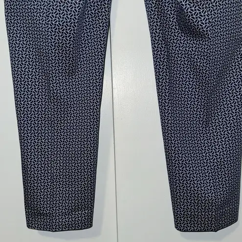 Brooks Brothers 346 Blue & White Print Natalie Fit Cropped Pants Women’s Size 10