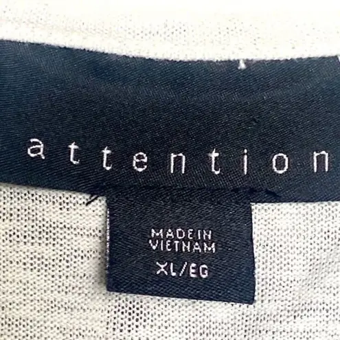 Attention Sleeveless Snakeskin Print Tank Top XL Sheer White Back Longline Styl