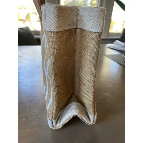 Santa Barbara Design Studio BEACH Bag Tote Jute Leather Handle NEW Without Tag Tan