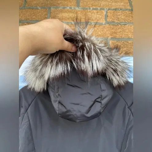 POST CARD FOX FUR TRIM JACKET SIZE 8 Black