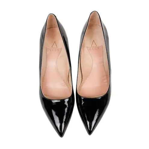 Ally Black Patent Leather Block Heel Pump Comfortable Heels Size 39/ US 8.5