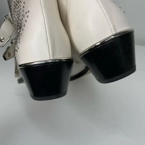 Chloé Chloe Suzanna Cloudy White Ankle Booties 36.5