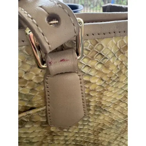 Brahmin Shoulderbag Snakeskin Asher Beige Hartford Neutral Handbag Crossbody