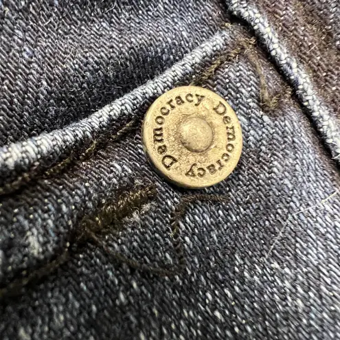 Democracy "Ab"Solution Dark Wash Mid Rise Tummy Control Straight Jeans Size 8