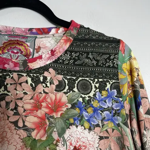 Johnny Was Lindana Favorite Long Sleeve Shirt Medium Multicolor Stretch Floral
