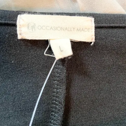 Occasionally Made Black Dress Long Sleeve Pockets Casual Comfy NWT L Whimsigoth Size L