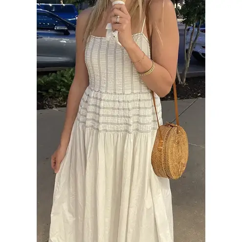 Saylor Adalene Midi Dress Pinstripe Sun Dress Sundress Size XL Preppy