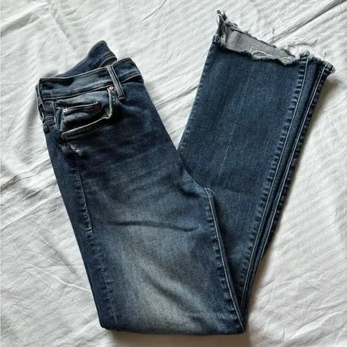 MOTHER Denim  The Insider Crop Step Chew in Dancing on Coals Size 25