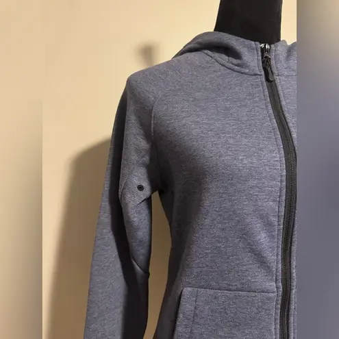 EUC Clique Navy and White Corona Light Custom Fleece Zip Hoodie size small Blue