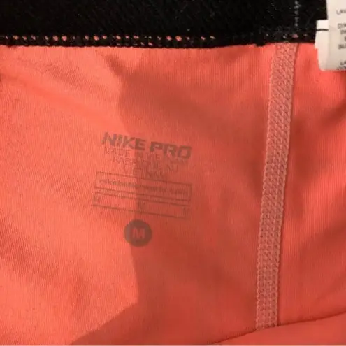 Nike  Pro Dri Fit Capri Capris Womens Medium Pink Black Geometric Activewear