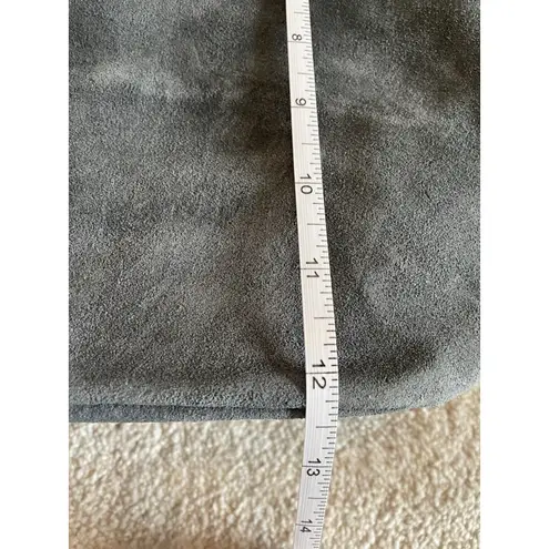 L.A.M.B. M.I.L.A. Jackie Blue Suede Crossbody Bag