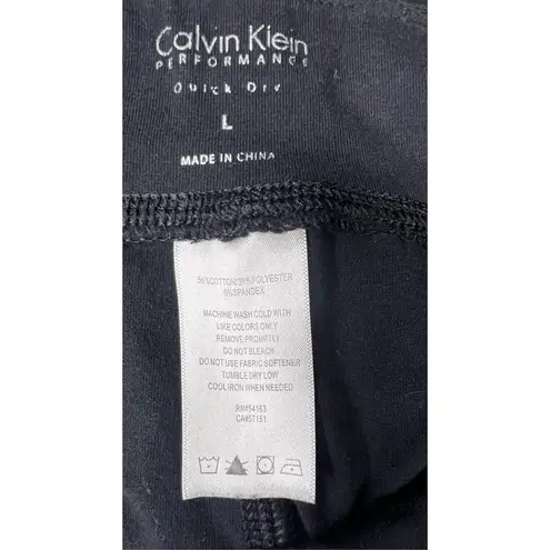 Calvin Klein  Black Plain Stretchy Athletic Flared Yoga Pants