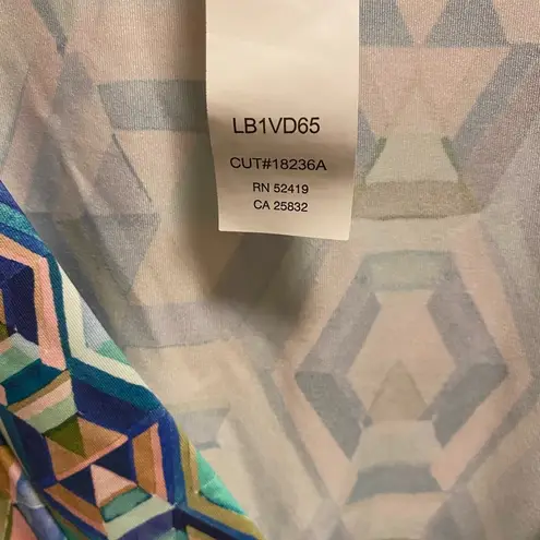 La Blanca Riviera Geometric Print Caftan Cover-Up Size M