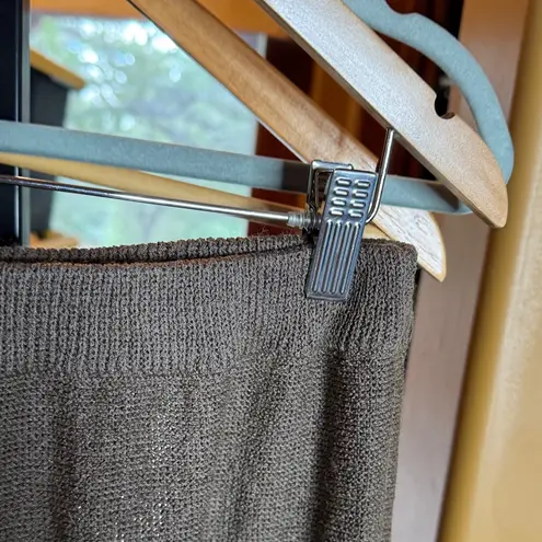 Double D Ranch Linen Blend Multicolor Striped Maxi Pencil Skirt Size Large Brown