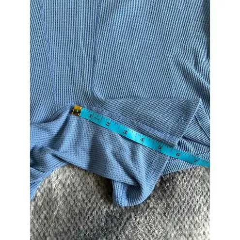 PINK Victoria's Secret Waffle Knit Boxer Blue Sleep Lounge Hi Rise Shorts XL