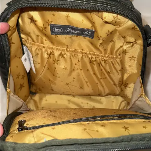 LUG Flapper Purse SE Convertible Crossbody Bag Purse Green Metallic