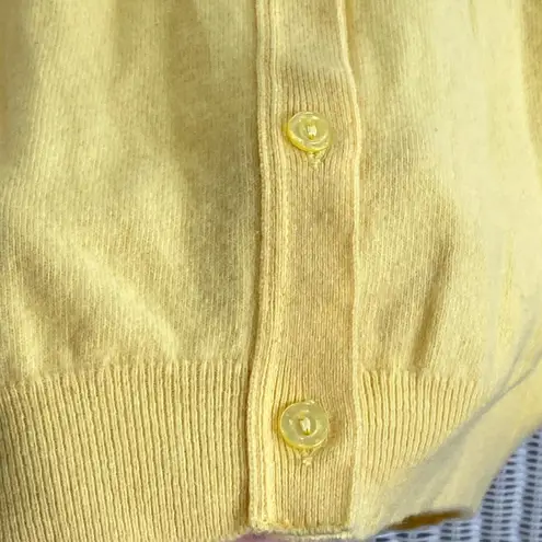 Clan Douglas Pure Geelong Wool Vest Yellow Made in Scotland Vintage Size L