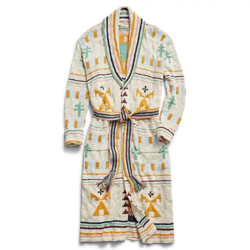 Faherty X B Yellowtail Paloma Duster Sweater Coat Hoodie Western Bohemian Small