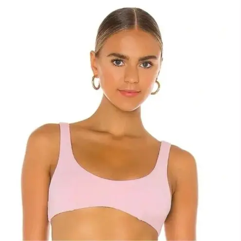 NEW It's Now Cool Free People 90's Crop Bikini Top, pastel pink terry, size XL