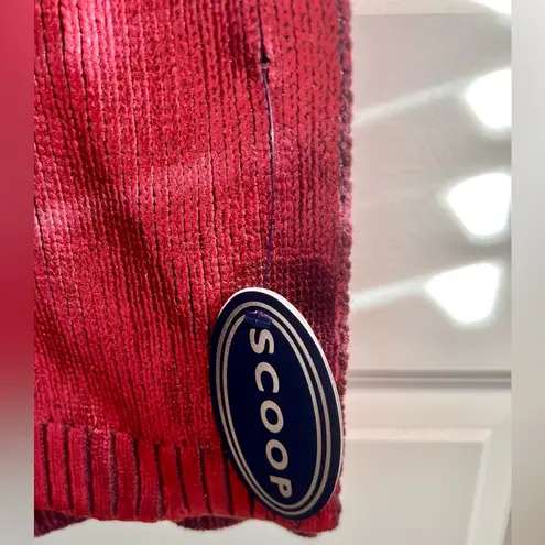 Womens Shimmery Metallic Silver Red Reversible Burgundy Winter Neck Scarf