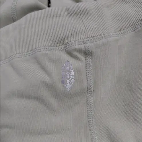 Free People Movement Wide Leg Lounge Pants Size Large Green Cotton Stretch Yoga