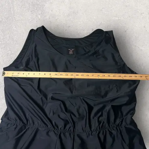 Honey Mark Sage Swim Romper Womens 5XL Black Sleeveless Stretch Fit Pockets NEW Size 5X