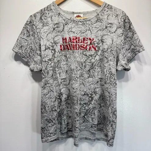Harley Davidson Reading PA Gray Women’s Graffiti Wings T