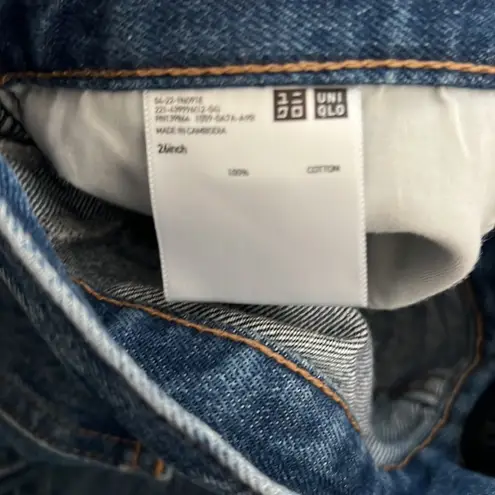 Uniqlo  high rise denim shirt.  Size 26