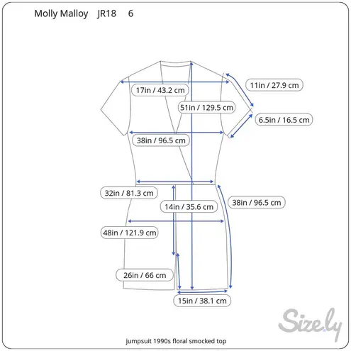 jumpsuit 1990s floral smocked top cottagecore pink yellow purple Size 26