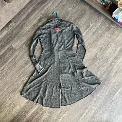 Scrapbook knit grey long cardigan size medium Gray