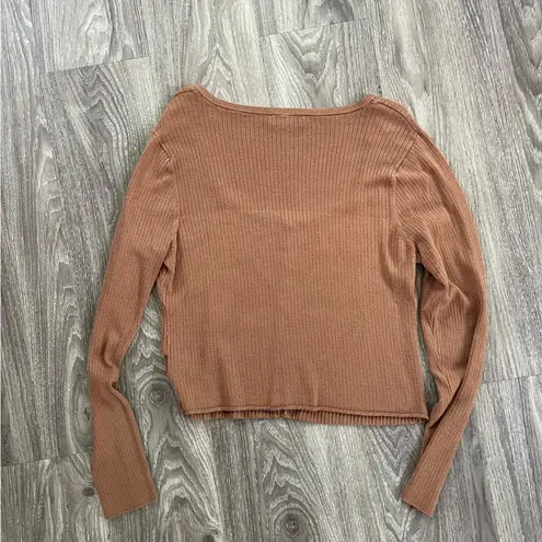 Gentle Fawn Brown Fitted Ribbed Sweater
