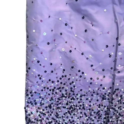 Ann Taylor Y2K DEADSTOCK ANN TAYLORY 100% SILK LILAC‎ PURPLE SEQUIN SKIRT SIZE 2 PETITE NWT