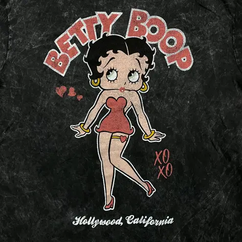 Betty Boop Hollywood by Fleischer Studios Mineral Wash T-Shirt Large