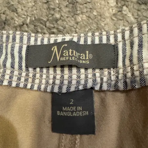 Natural Reflections  Women’s  Beige Flat Front Shorts