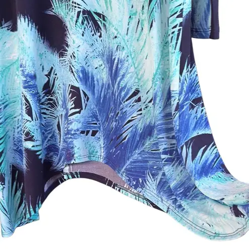 EUC Clara Sun Woo Blue Palm Print Top Size XS