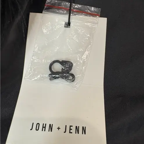 John + Jenn Black Faux Fur Long Fuzzy Vest Size Large NWT