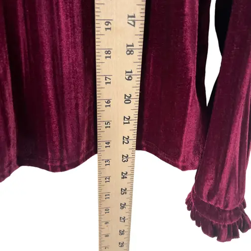 Mello Day Women's Size Large Red Velvet Fairy Grunge Whimsygoth Long Sleeve Top