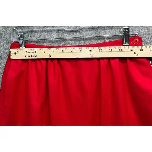 Pendleton  Skirt Womens 10 Red Lined Virgin Wool Pencil Midi Vintage 90s Classic