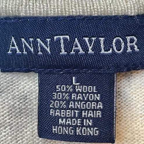 Ann Taylor VTG 90s  Sleeveless Knit Sweater Wool Angora Blend Cheetah Women’s L