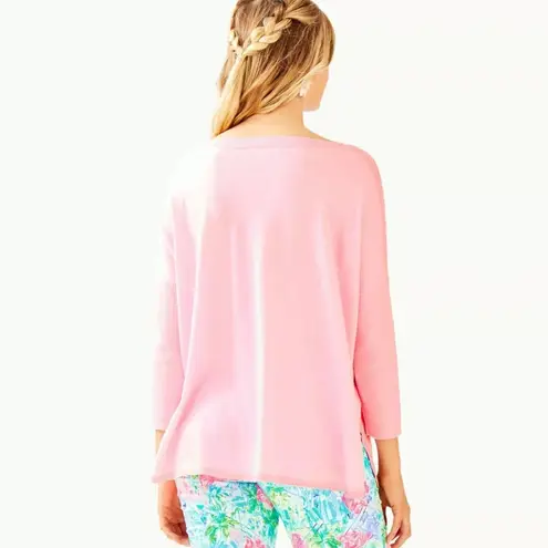 Lilly Pulitzer  Cobo Sweater Women's‎ Large Heathered Pink Tropics Tint Boat Neck
