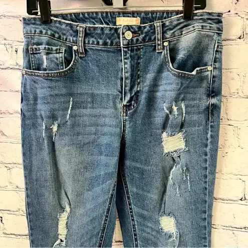 Altar'd State Altar’d State Denim Jeans Distressed Straight‎ Leg Medium Wash Size 30